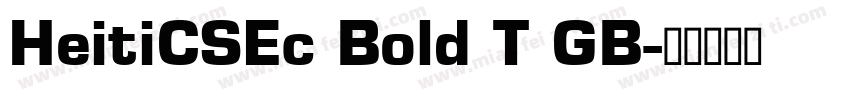 HeitiCSEc Bold T GB字体转换